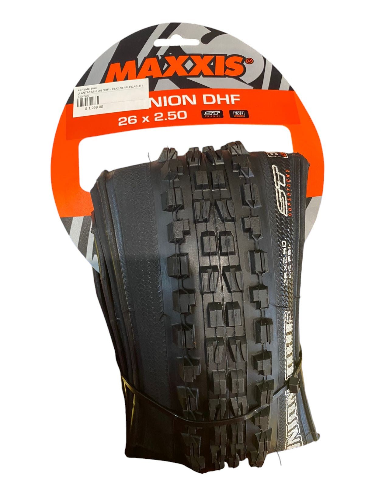 Neumático Maxxis Minion DHF 26x2.50 Plegable Kevlar 3C/EXO | Rendimiento y Tracción en Descensos